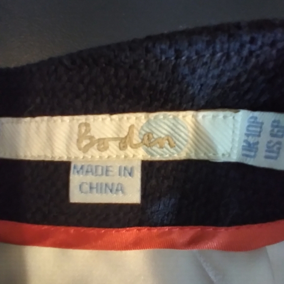 Boden 100% Cotton Black and White Striped Pleated  Women's Skirt Size 6P Party - Picture 7 of 7